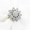 Bague Bague fleur en or blanc avec diamants de 2,1 carats 58 Facettes