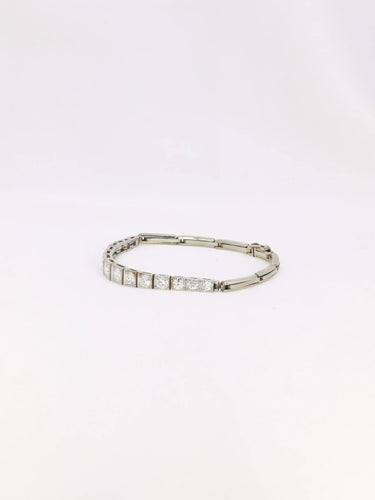 Pulsera vintage con diamantes en forma de gota de 2,5 ct