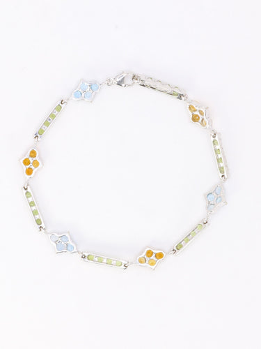 Bracelet Bracelet ligne or blanc citrines péridots topazes bleues 58 Facettes 1CA0000006/1