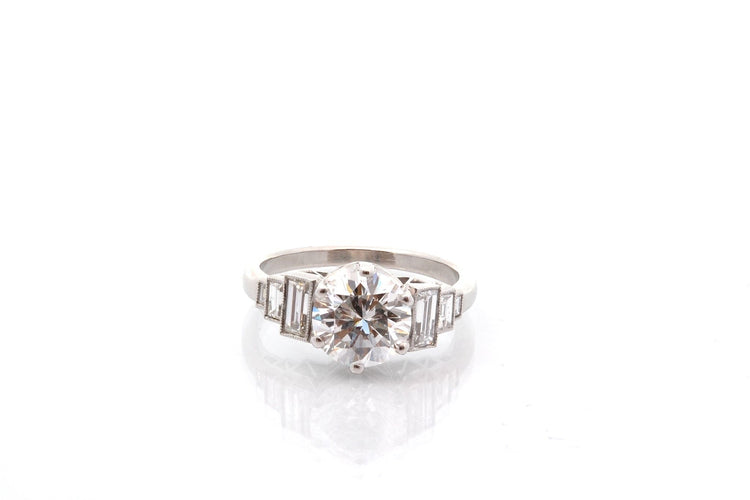 Bague 53 Bague diamant de 1,95cts F / SI2 58 Facettes 27441-27608A