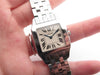 Montre montre CARTIER santos demoiselle 26 mm quartz acier palladie 58 Facettes 264346