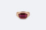 Bague 16 / Oro Rosa Bague en or rose avec pierre rouge 58 Facettes ANL706
