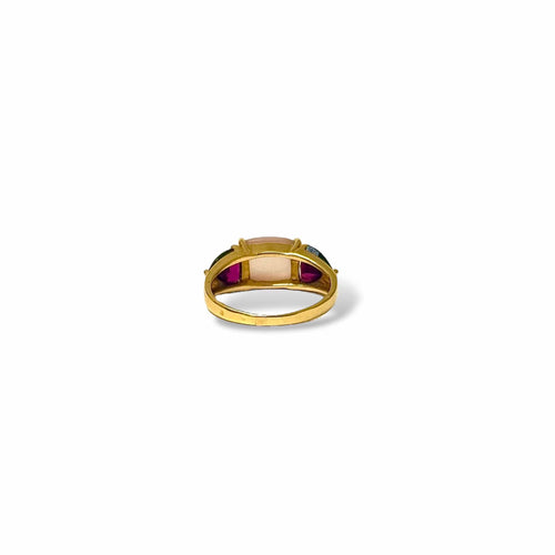 Bague 51.5 Bague or jaune, quartz rose 58 Facettes REF2524-291