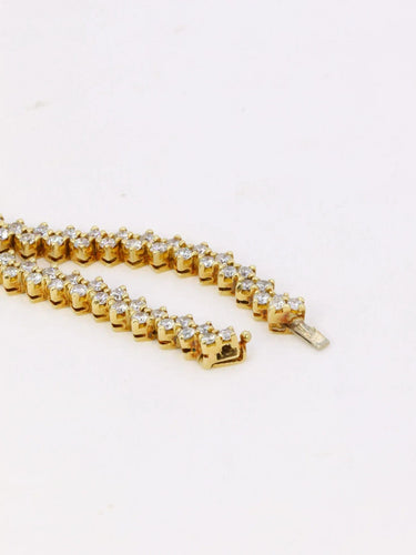 Bracelet Bracelet rivière de diamants or jaune 4,8 carats 58 Facettes 950