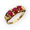 Bague 59 Bague or rose style ancien 3 pierres rouges 58 Facettes 149059715