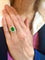 Bague 53.5 Bague Pompadour grenat Tsavorite 4.54 carats, diamants 58 Facettes B376