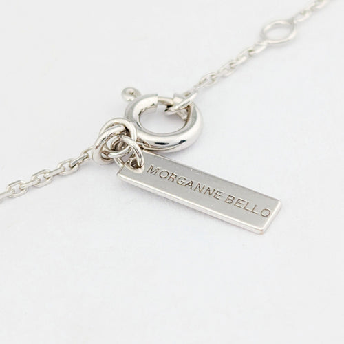 Collier Collier trèfle en or blanc et Labradorite Morganne Bello 58 Facettes 32040