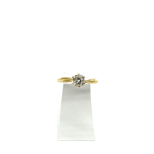 Bague 60 Solitaire or jaune et diamant 58 Facettes Z15B51303