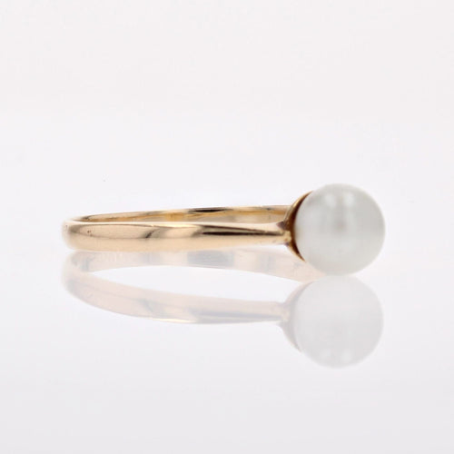 Bague 55 Bague solitaire perle de culture or 58 Facettes 13-032