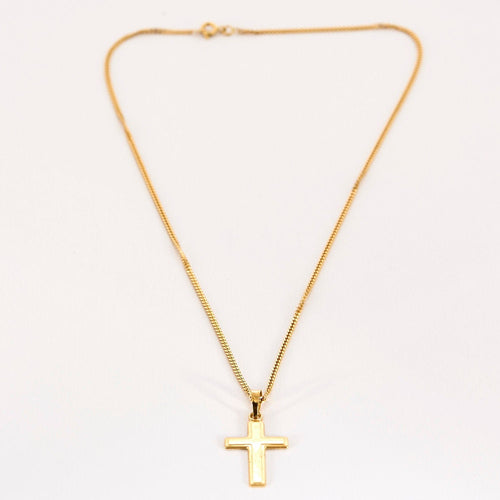 Pendentif Pendentif croix et maille gourmette 58 Facettes MEA4280