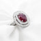 Bague Bague en or blanc avec rubis et diamants ct 58 Facettes