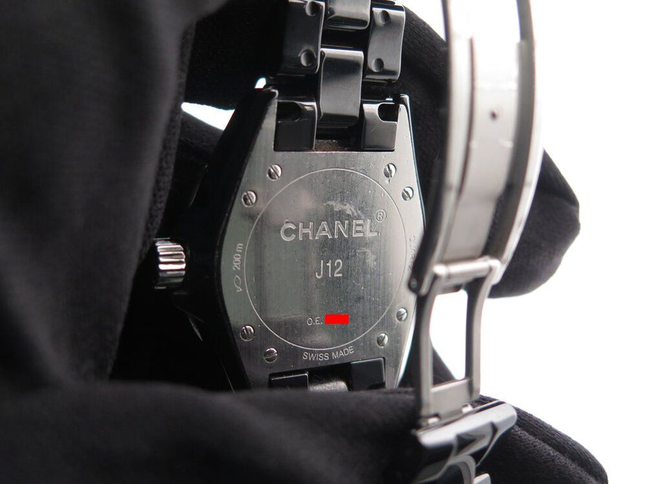 watch CHANEL j12 intense black 33 mm black ceramic + box