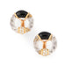 Boucles d'oreilles Boucheron - Boucles d'oreille Or Jaune, Onyx, Cristal de Roche et Diamants 58 Facettes 1