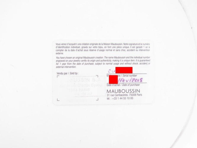 Bracelet bracelet MAUBOUSSIN valentin for you or blanc 58 Facettes 258949