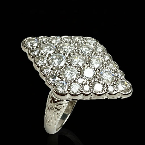 Bague Splendido Anello Romboidale con Diamanti 58 Facettes