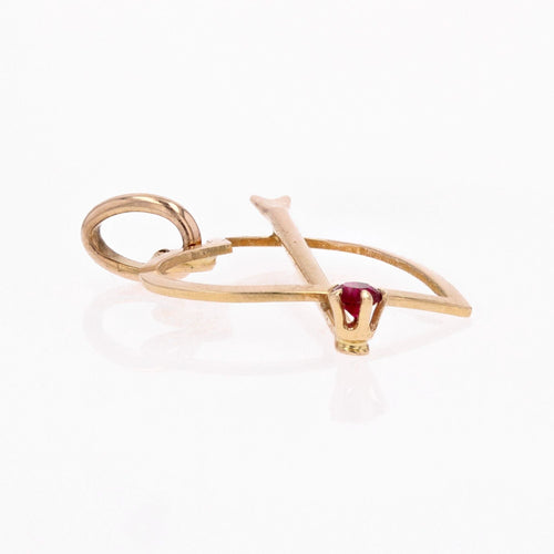 Pendentif Pendentif coeur fléché 58 Facettes 22-001A