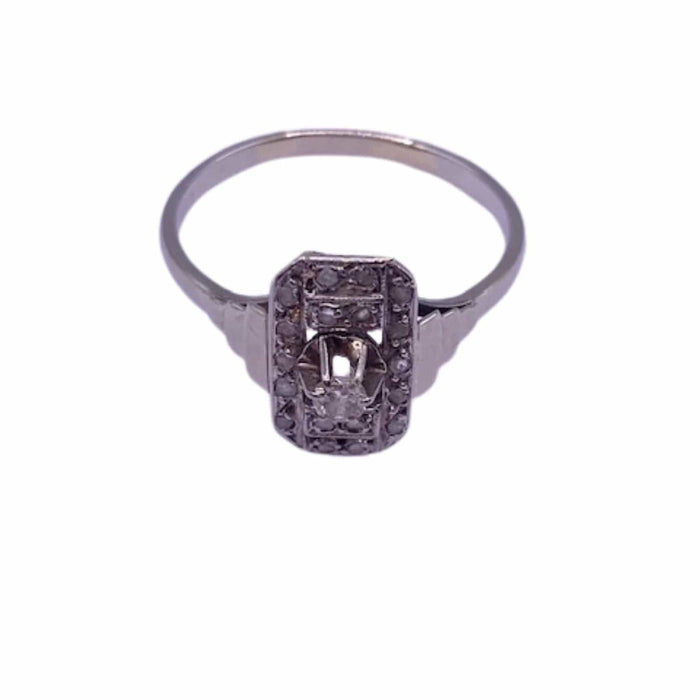 Bague 58 Bague Art Déco or blanc diamant 58 Facettes 12-GS33254