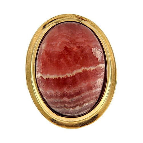 Bague 56.5 Bague en or jaune avec rhodochrosite 58 Facettes G3855