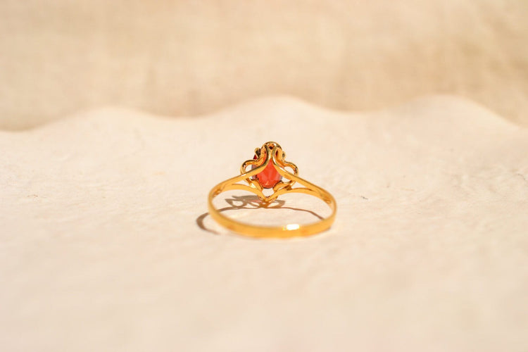 Bague 55 Bague Grenat quadrilobée 58 Facettes Ref3505