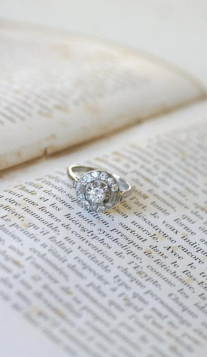 Bague 55.5 Bague Art Déco platine diamants 58 Facettes