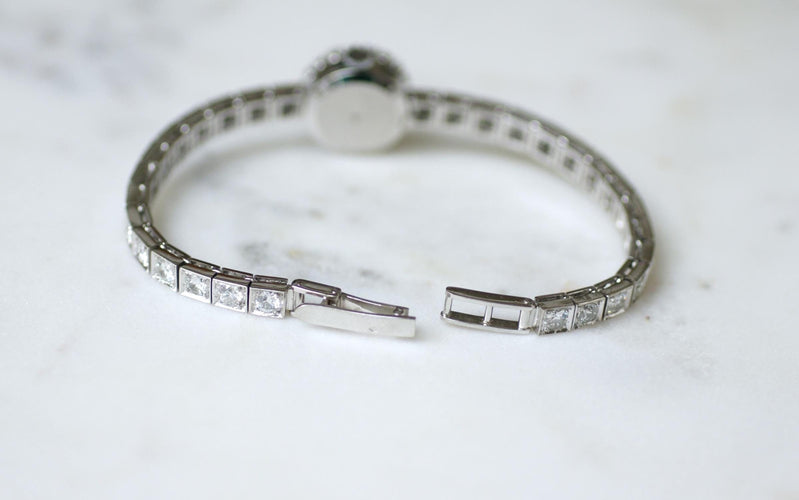 Montre Montre de Dame Astral Diamants sur Or Blanc Années 60 58 Facettes