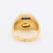 Bague double Jonc or jaune, saphir jaune, saphir bleu 58 Facettes 381