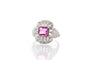Bague 52 Bague Platine Saphir rose Diamants 58 Facettes 25552 25293
