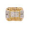 Bague 48 Bague "Tank" or rose, platine, diamants. 58 Facettes 34003