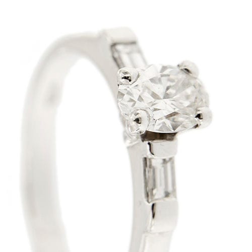 Bague 54 Bague solitaire avec diamants de 0,85 ct 58 Facettes 31355