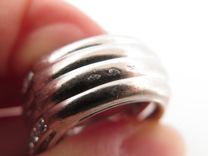 Bague 48 bague DE GRISOGONO allegra en or blanc 18k 32gr t48 68 diamants 2ct 58 Facettes 271440