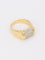 Bague 54.5 Bague chevalière or jaune diamants 0,4 ct 58 Facettes J373