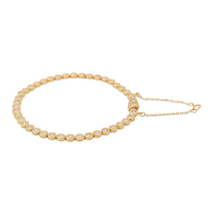 Yellow Gold Diamond Tennis Bracelet