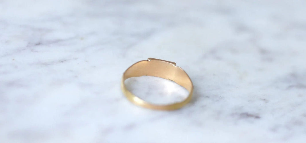 Bague 63 Bague Capelet régionale or et émail 58 Facettes