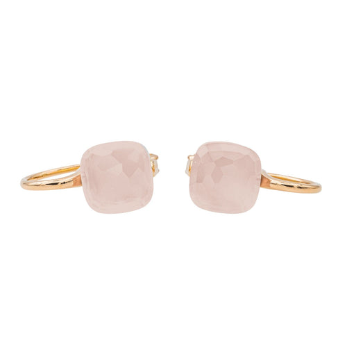 Boucles d'oreilles Pomellato Boucles d'oreilles Dormeuses Nudo Or rose Quartz 58 Facettes 3230371CN