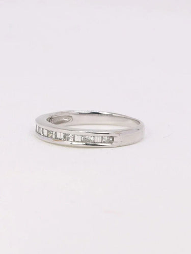 Bague 51 Bague diamants baguette or blanc 58 Facettes J366