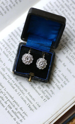 Boucles d'oreilles Boucles d'Oreilles Marguerite Diamants Taille Rose 58 Facettes