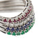 Bague 55 Bague rivière émeraudes, saphirs, rubis et diamants 58 Facettes 33645