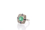 Bague 55 Bague art déco émeraude, diamants et saphirs 58 Facettes 27176