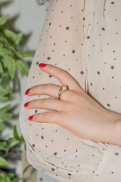 Anillo Oro rosa Perla