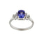 Bague 51 Bague en or blanc avec tanzanite et diamants 58 Facettes 38890