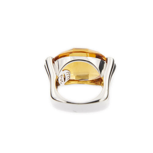 Bague 56 Bague citrine et diamants 58 Facettes 12776
