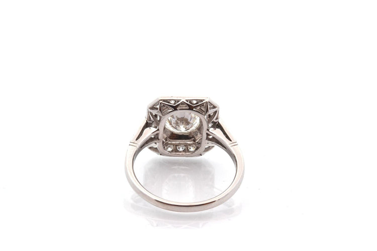 Bague 53 Bague diamant de 1,13cts I/VVS2 en platine 58 Facettes 27844-27415