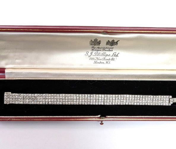 Bracelet Bracelet en platine avec diamants 58 Facettes