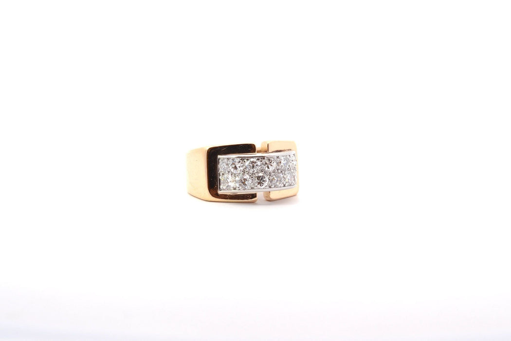 Bague Bague vintage diamants en or 18k 58 Facettes 26372