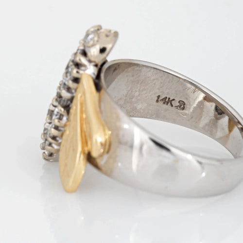 Bague 55 Bague Diamant Bumble Bee Or Bicolore 58 Facettes G10626