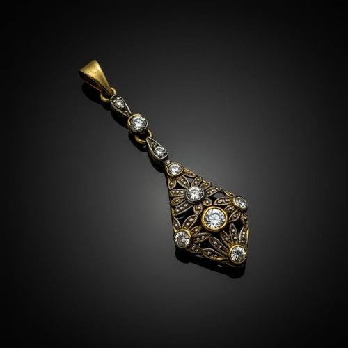 Pendentif Pendente Jugendstil, Impero Austroungarico 58 Facettes