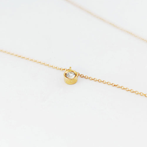 Collier Collier or rose et diamant 58 Facettes 32169