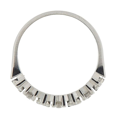 Bague 54.5 Bague en or blanc avec diamants 58 Facettes G3783