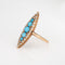 Bague Bague navette victorienne antique en or jaune et diamants turquoise 58 Facettes G14020