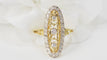 Bague 59.5 Bague marquise en or bicolore et diamants 58 Facettes 33010